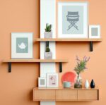 Folding Table Black Shelf Bracket for DIY Wall Mounted Workbench,L Shelf Brackets Collapsible, Heavy Duty Hinge Space Saving for Countertop Bench Desk (30CM)