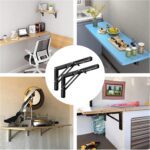 Folding Shelf Brackets, Heavy Duty Stainless Steel Collapsible Bracket Wall Mounted DIY Foldable Brackets for Table Desk Workbench Wall Mounted Brackets (Folding Shelf Brackets 40CM)