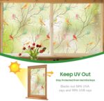 Window Film for Privacy and Light Protection Vinyl Sticker Film Creates a Frosted Glass Look Static Cling Perfect for Home and Office Decorative(40 X 200 cm) (GLUELESS Glass Birds Film)