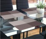 Good quality placemats with exquisite design and very elegant looking, to add more fun to your kitchen table. Perfect for daily use, good match with dark wood table, glass table, white dining table, wooden farmhouse table, brown dinning table. Stylish placemats would be a good decoration and life quality of your home,dining hall, kitchen,hotel and business office.