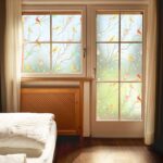 Window Film for Privacy and Light Protection Vinyl Sticker Film Creates a Frosted Glass Look Static Cling Perfect for Home and Office Decorative(40 X 200 cm) (GLUELESS Glass Birds Film)