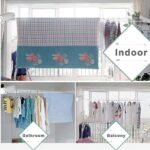 Hidden Wall Mount Cloth Drying Stand Plastic Rope Foldable Wall Mount Cloth Drying HangerAutomatic Retractable Clothesline Automatic Telescopic Drying Rack for Balconies Kitchens, Washing Room