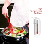 Silicone Kitchen Utensil Set Kitchenware 5PCS Silicone Kitchen Utensils Set Spatulas Brush Cooking Tools, Easy to Use & Clean, Red