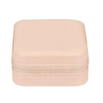 Portable PU Leather Small Travel Jewelry Organizer Storage Box for Women Travel Ring, Pendant, Earring, Necklace