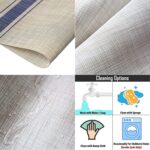 Heat-Resistant Placemats Stain Resistant Anti-Skid Washable PVC Table Mats Woven Vinyl Placemats 45x30 cm - Blue Line