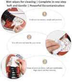 Shoe Wipes Sneaker Wipes (1 Pack of 80 Pcs) Instant Sneaker Cleaner Shoe Cleaning Wipes Sneaker Wipes for Shoes Quick Remove Dirt Stain Shoe Cleaner Wipes Shoe Wipes for Sneakers Cleaning Kit
