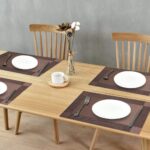 Colorful Mats Place Mats Tablemates Dining Tablemates Washable Heat-Resistant for Dining Table 30cm*45 cm Dining Table Kitchen Placemats(Brown)