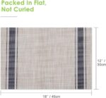 Heat-Resistant Placemats Stain Resistant Anti-Skid Washable PVC Table Mats Woven Vinyl Placemats 45x30 cm - Blue Line