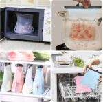 Silicone Storage Bag,Ultra-Thick Reusable Silicone Food Bag,Silicone Bags for Food Storage Freezer,Versatile Silicone Bags for Vegetable,Liquid,Snack,Meat,Sandwich (Pack of 1)