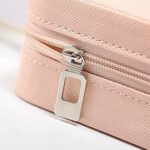 Portable PU Leather Small Travel Jewelry Organizer Storage Box for Women Travel Ring, Pendant, Earring, Necklace