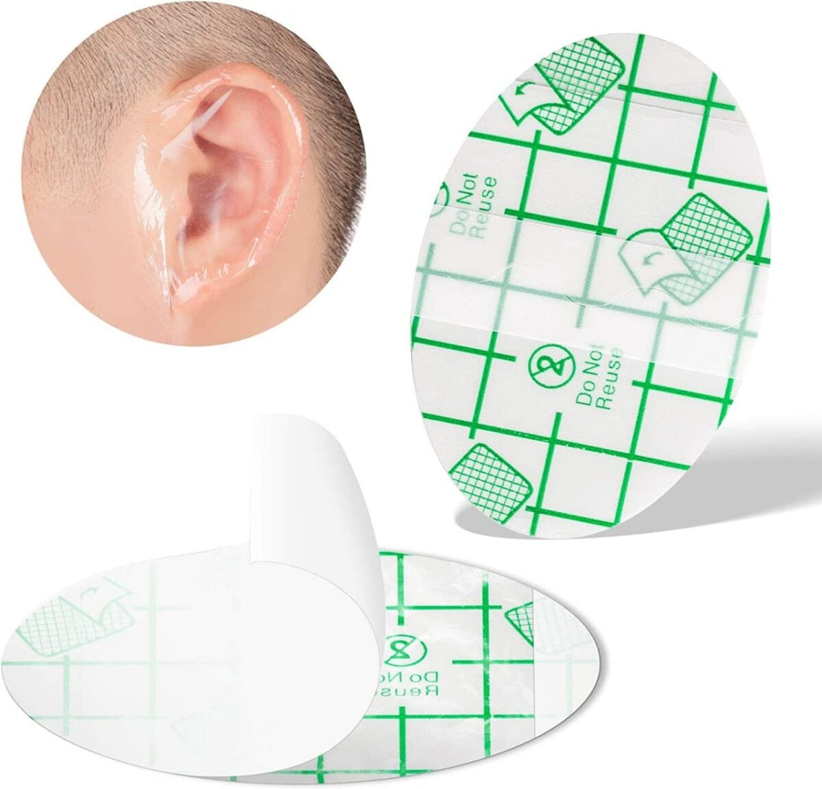 Baby Waterproof Ear Stickers, Baby Waterproof Ear Protector, Newborn Ear Protection for Swimming Showering Surfing Snorkeling and Other Water Sports Kids Size (1pcs)