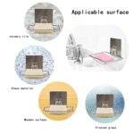 Soap Dish Holder Self Adhesive Wall Mounted Soap Sponge Holder Stainless Steel Storage Saver Rack for Home Kitchen Bathroom Shower Soap Stand Soap Tray Soap Basket (Self Adhesive Soap Dish)