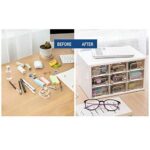 9 Grid Mini Plastic Acrylic Multipurpose Drawer Storage Box for Multi Layer Jewelry Sundries Organizer Desktop Office Supplies Cabinet | 4.72 x 7.08 x 3.93 inches | White